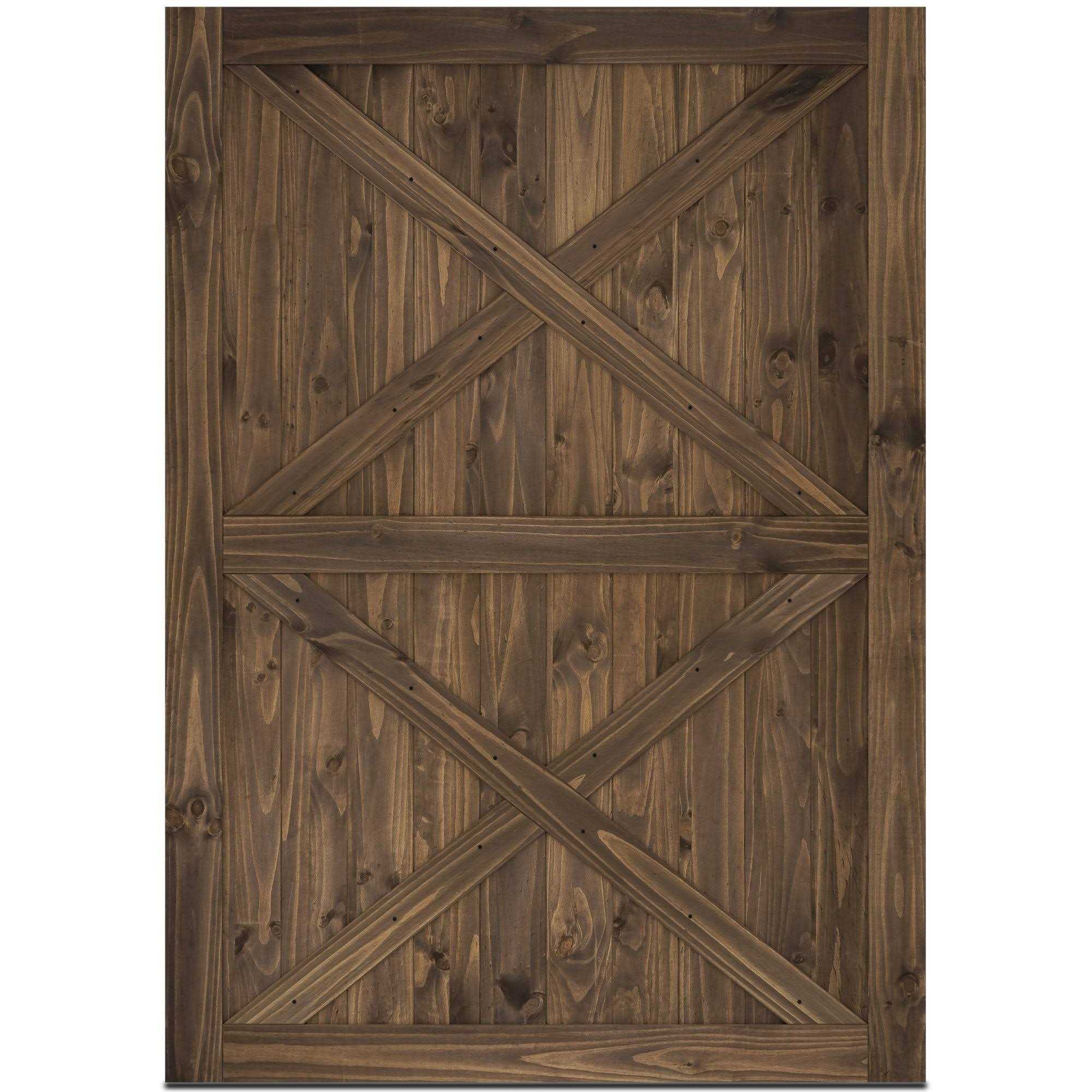 BELLEZE Sliding Interior Barn Door Unfinished Pine Wood