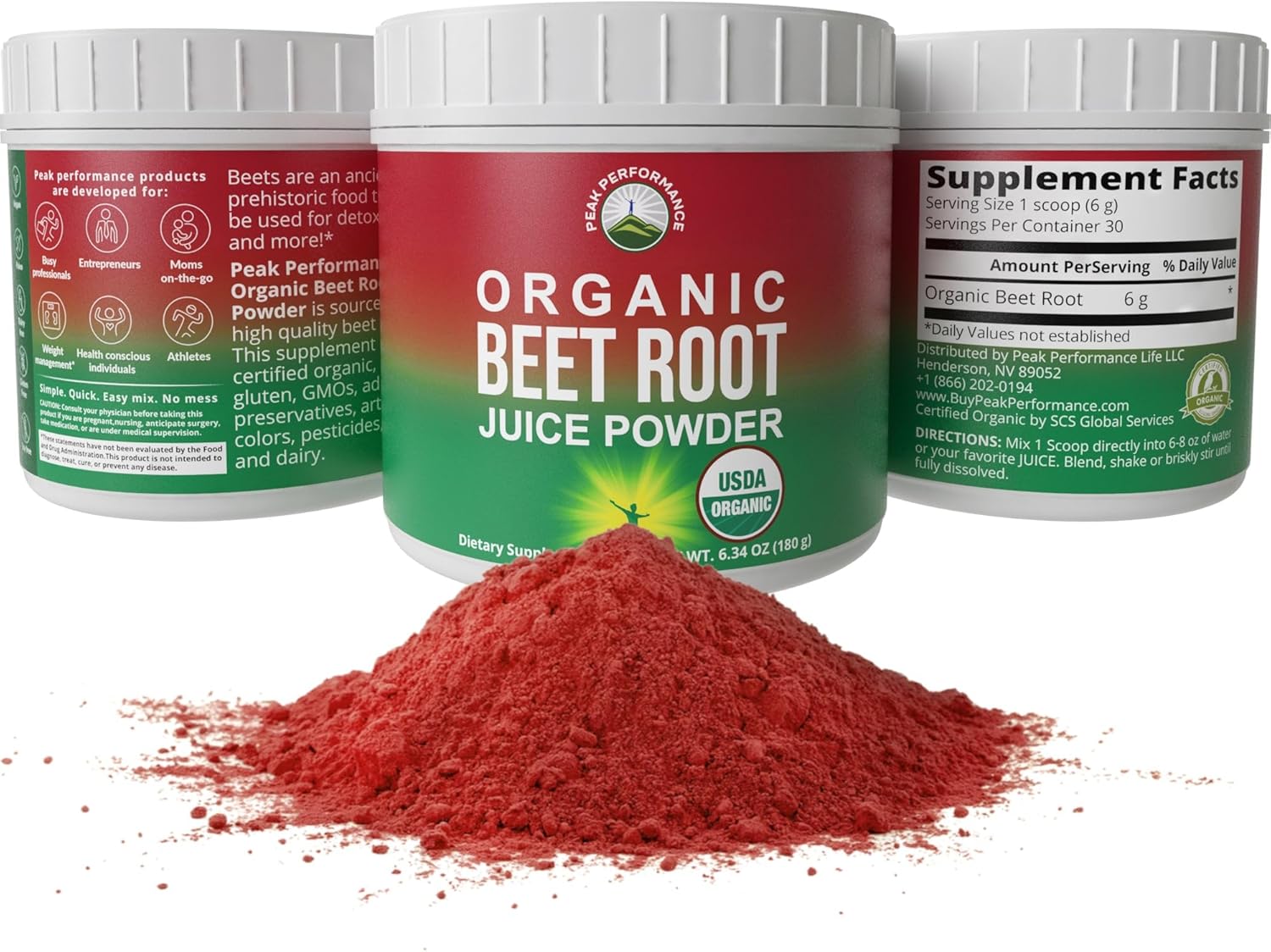 Organic Beet Root Powder - Ultra High Purity Super Food Beets Juice Powder. 100% Pure Nitric Oxide Boosting Beetroot Supplement. Keto, Paleo, Vegan Reds Superfood Rich in Polyphenols