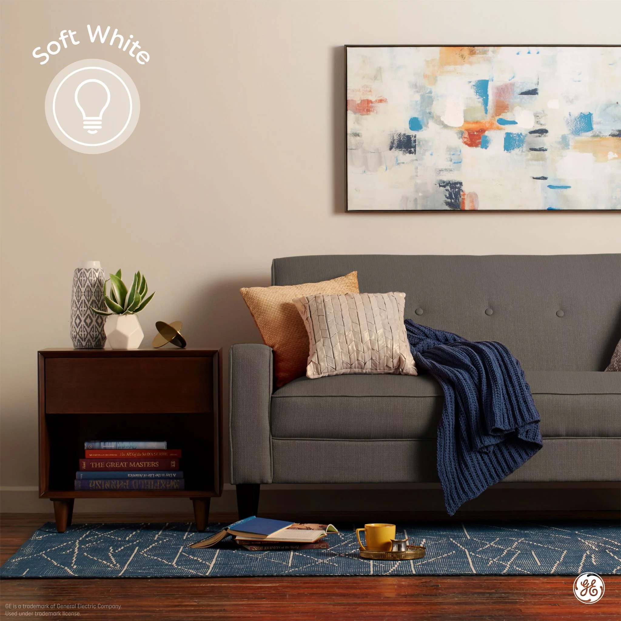 GE LED+ Speaker Floodlight Bulb, 10 Watts, Soft White, Bluetooth Enabled with Remote BR30 Light Bulb