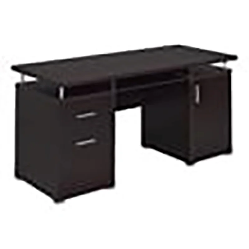Stonecroft Furniture 2-Drawer Contemporary Wood Computer Desk in Cappuccino