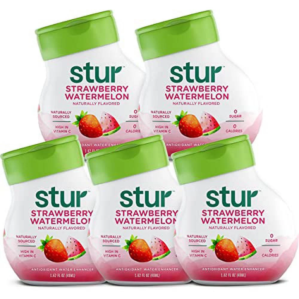 Stur Liquid Water Enhancer | Strawberry Watermelon | Sweetened with Stevia | High in Vitamin C & Antioxidants | Sugar Free | Daily Hydration & Workout Recovery | Zero Calories | Keto | Vegan