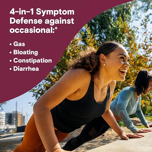 Phillips' Colon Health Daily Probiotic Capsules, 4-in-1 Symptom Defense to help defend against Occasional Gas, Bloating, Constipation, and Diarrhea, Daily Supplement, 60 Count