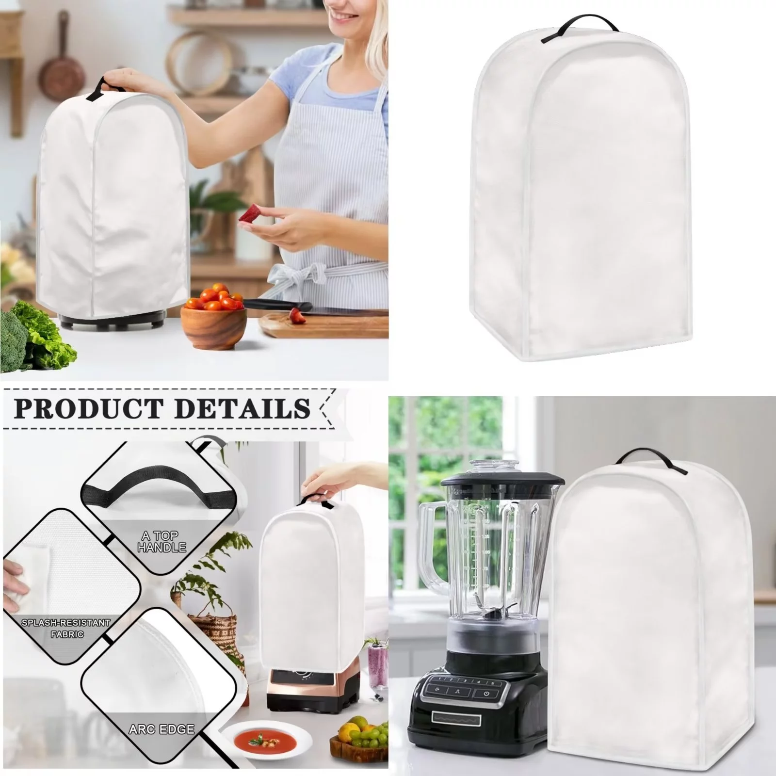 NETILGEN Roosters & Hens Blender Cover Dust Cover Stand Mixer Coffee Maker Appliance Cover Toaster Cover 4 Slice Foldable Toaster Oven Cover Suit of 2