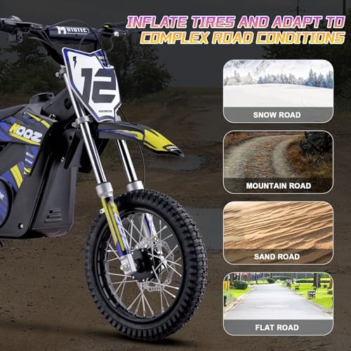 MotoTec 36v 1000w (HP112E) Electric Dirt Bike Blue