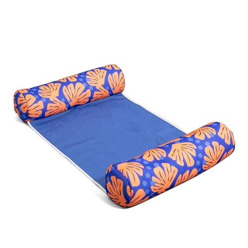 Big Joe Noodle Sling, No Inflation Needed, Pool Float with Armrests, Quick Draining Fabric, Cup Holder