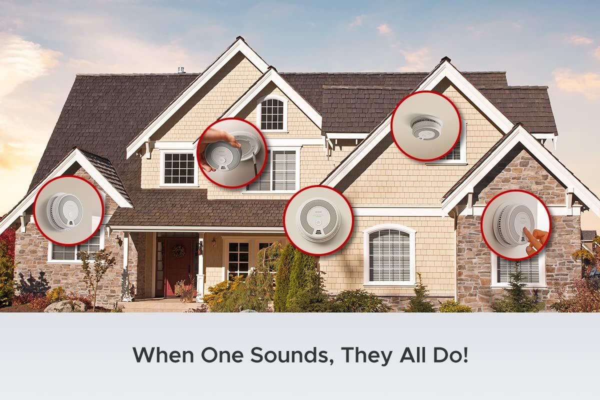 X-Sense Wireless Interconnected Combination Smoke and Carbon Monoxide Detector, 10-Year Battery Powered Fire and CO Alarm, SC06-W, Pack of 3