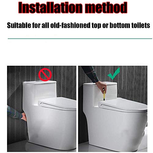 Soft Close Toilet Seat, Toilet seat, White Square Toilet Seat with Top Fix Adjustable Hinges, Toilet Seat Quick Release Rectangular,03b