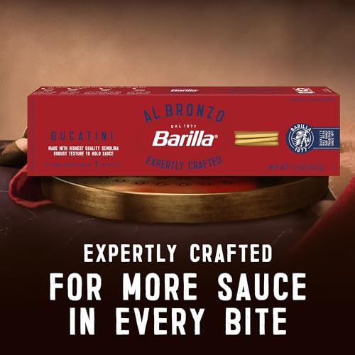 Barilla Al Bronzo Pasta Variety Pack with Fusilli, Bucatini, and Spaghetti (Pack of 6), Bronze Cut Pasta Created from a reserve batch durum wheat, Non-GMO, Kosher