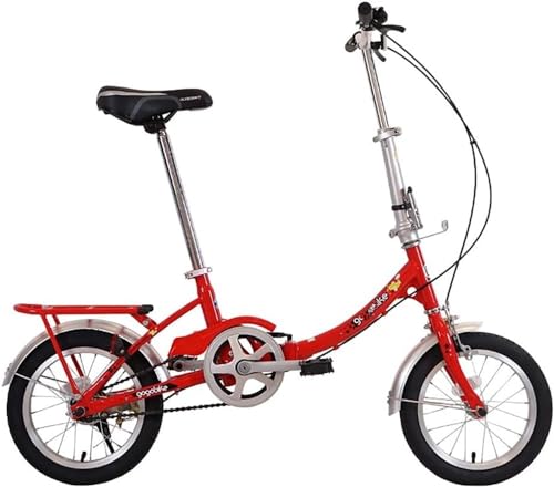 Foldable Bicycle Lightweight Alloy Folding Bicycle City Comter Variable Speed Bike, with Colorful Wheel, City Compact Urban Comters