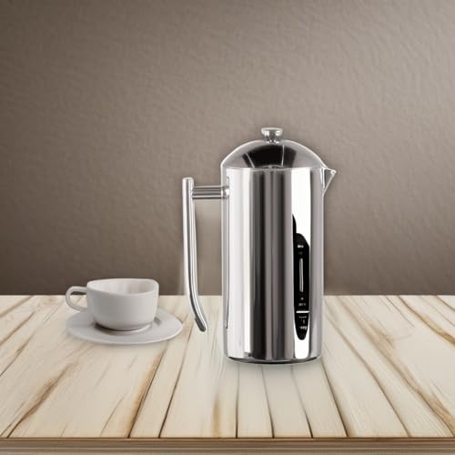 Frieling Double-Walled Stainless-Steel French Press Coffee Maker in Frustration Free Packaging, Polished, 17 Ounces