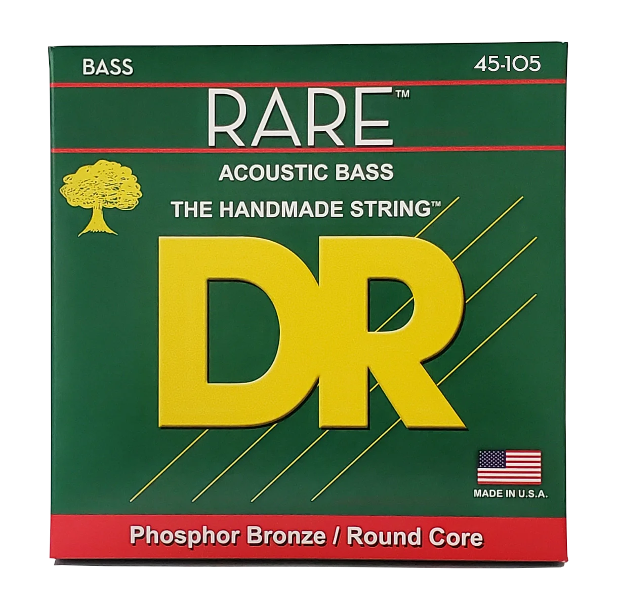 DR Strings RPB45 Rare Medium Phosphor Bronze Acoustic Bass Strings (45-105)