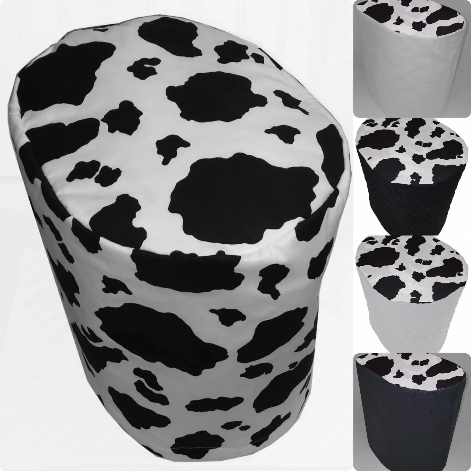 Black & White Cow Spots Cover Compatible with Keurig Coffee Maker (All Cow Spots, K-Cafe Essential K85)