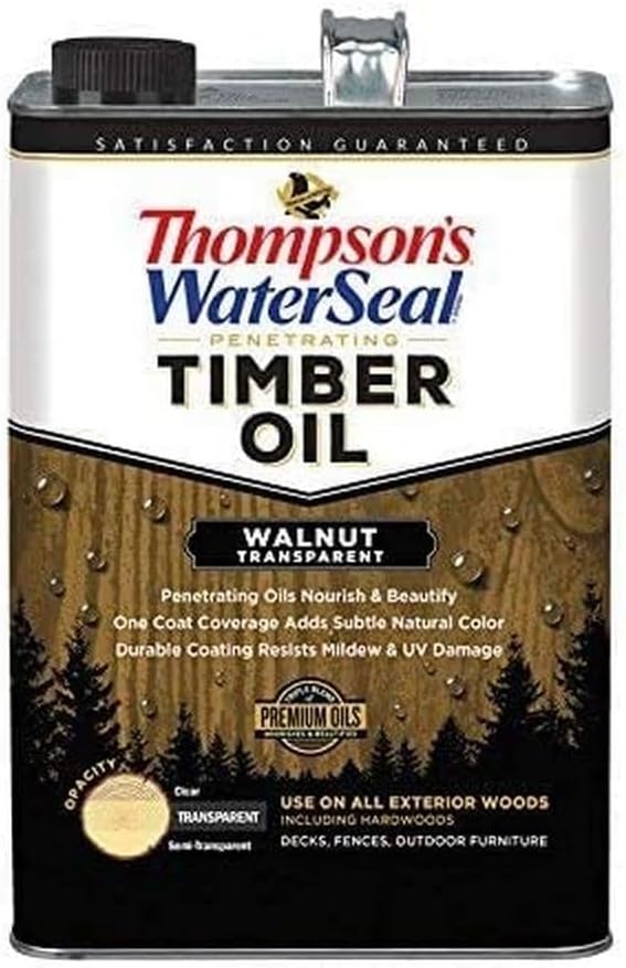 Thompson's WaterSeal TH.049841-16 Penetrating Transparent Timber Oil, Walnut, 1 Gallon