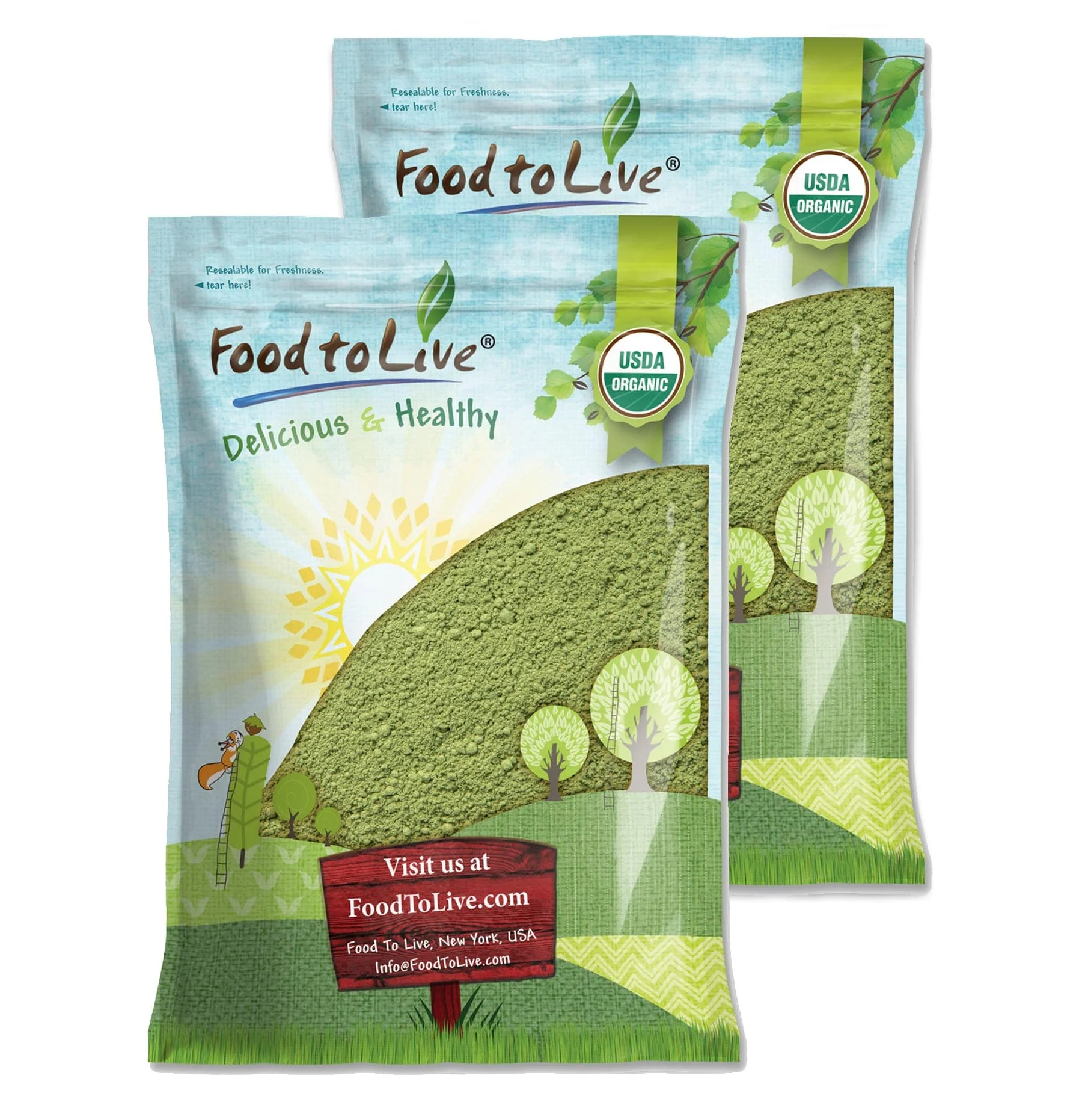 Organic Kale Powder, 14 Pounds — Non-GMO, Kosher, Raw, Vegan — by Food to Live