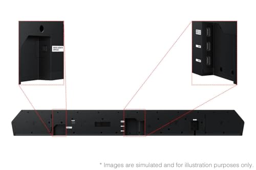 SAMSUNG Q990D 11.1.4ch Soundbar w/Wireless Dolby Atmos Audio, Rear Speaker Included, Q-Symphony, SpaceFit Sound Pro, Adaptive Sound, Game Mode Pro with Alexa Built-in, HW-Q990D/ZA