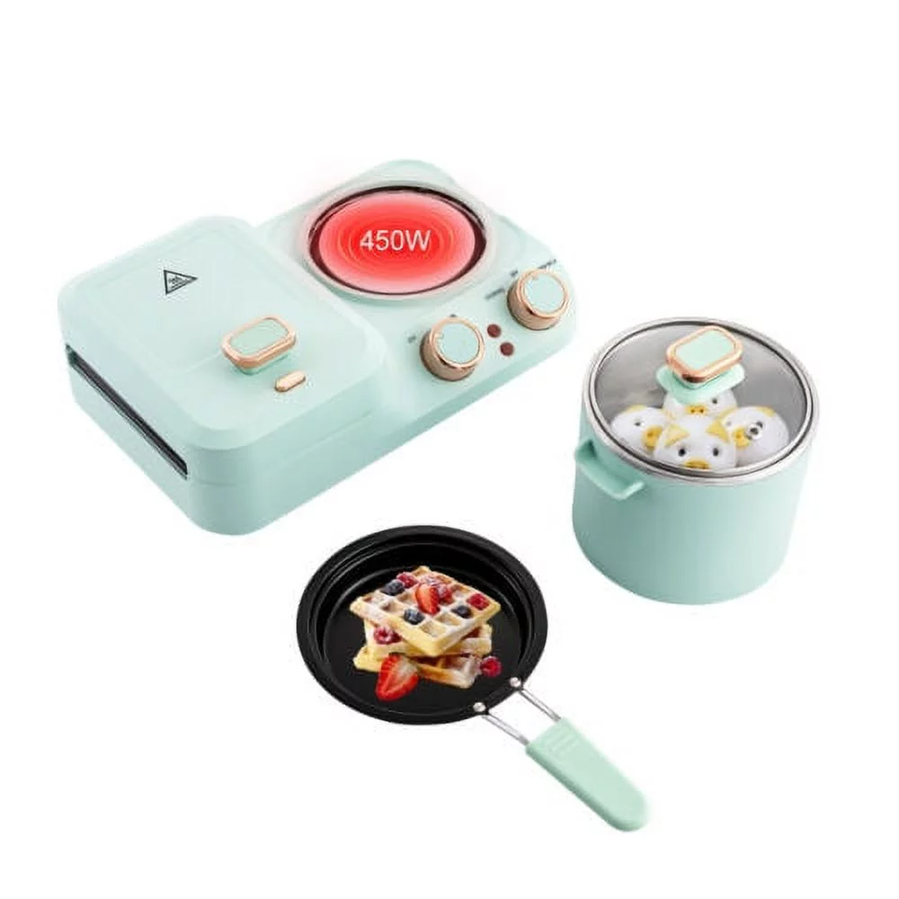 3in1 Breakfast Station Electric Mini Toaster Bread Breakfast Sandwich Maker 110V