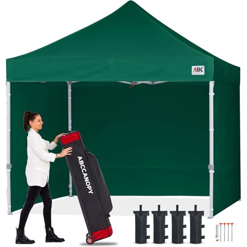 ABCCANOPY Easy Pop Up Canopy Tent with Sidewalls 10x10 Commercial -Series, White