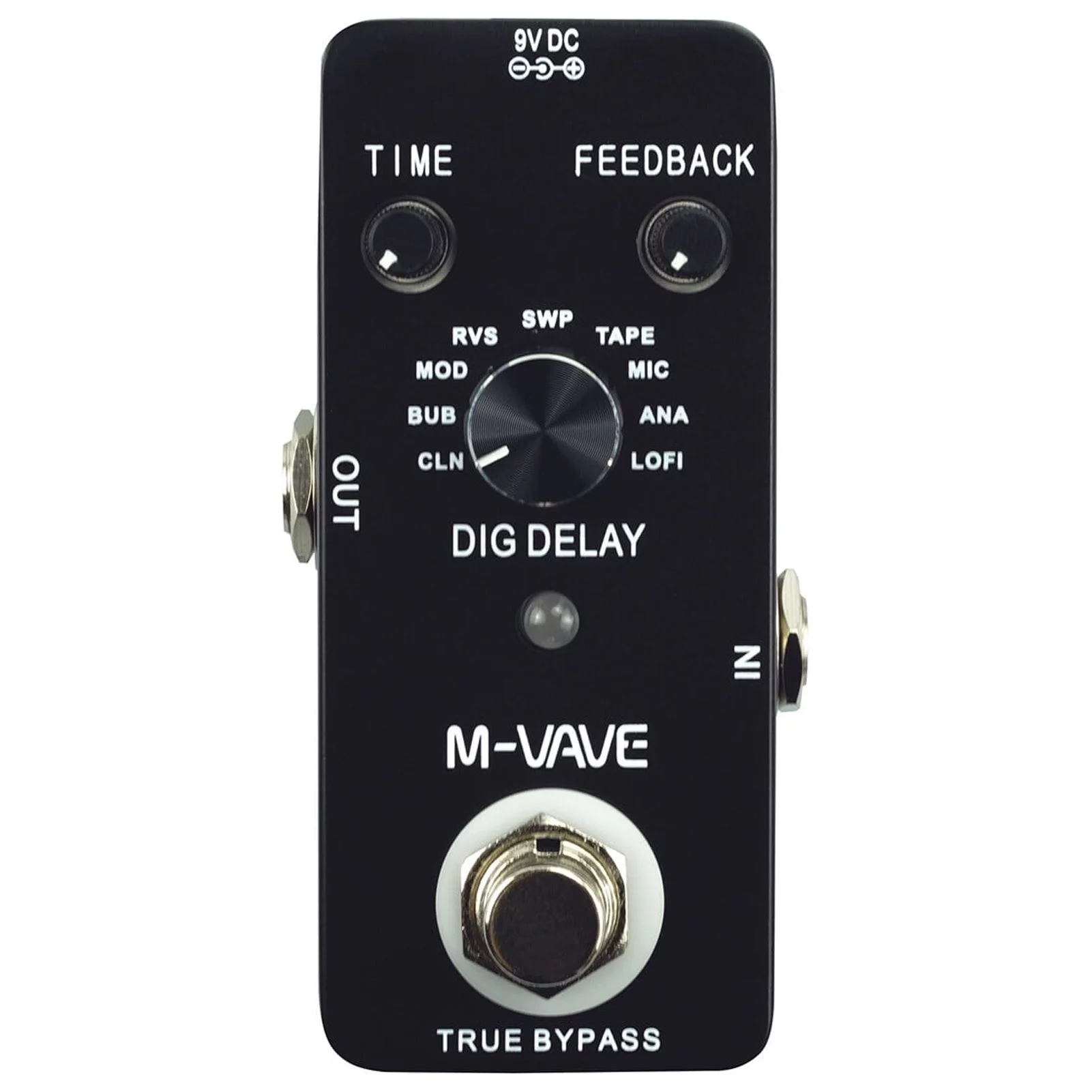 M-VAVE DIG DELAY Digital Delay Guitar Effect Pedal with 9 Delay Effects True Bypass Full Metal Shell