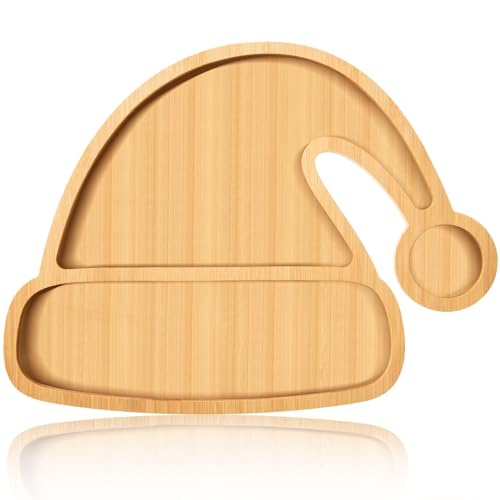 Christmas Wooden Appetizer Tray Christmas Tree Shaped Wooden Serving Platter Sushi Serving Tray Wood Charcuterie Board Tray Snack Dessert Candy Dish Plate for Christmas Home Kitchen,15x11x0.59 Inch