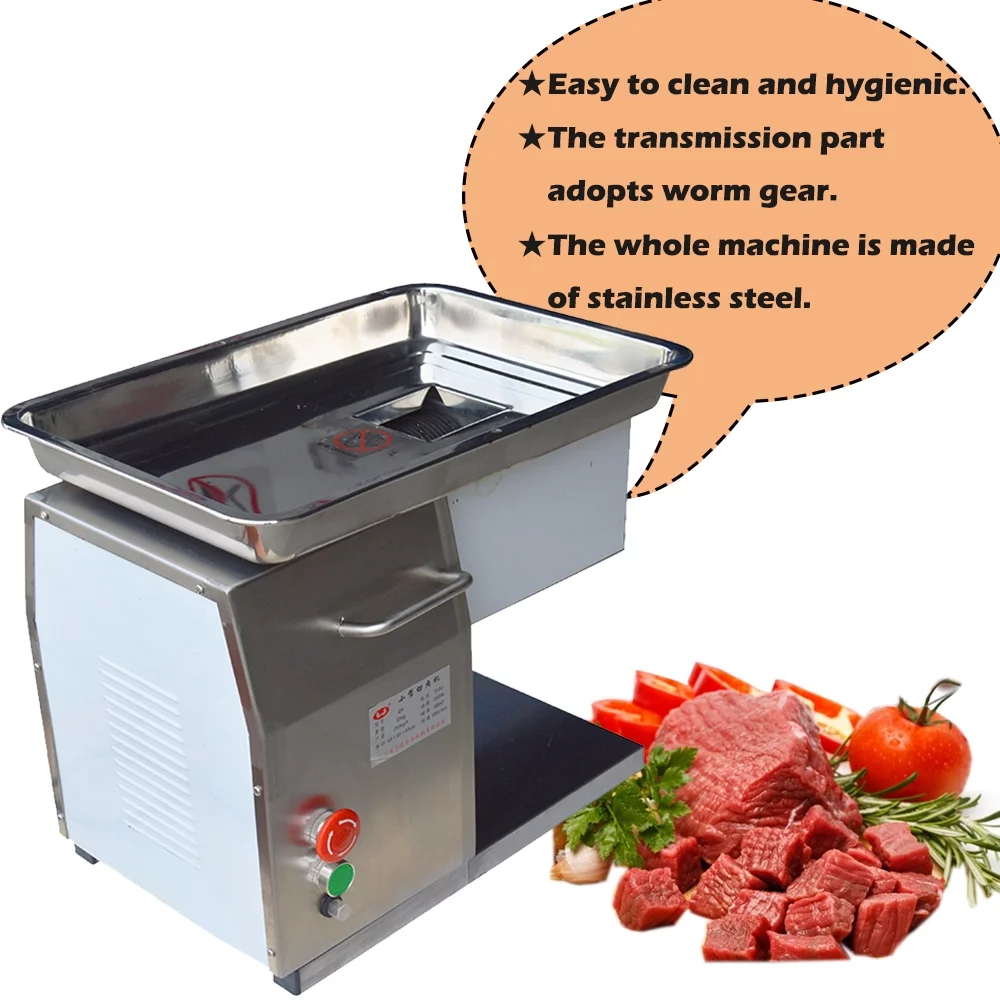 TECHTONGDA Qx Meat Slicer Machine Stainless Steel Meat Cutter 15MM Blade 250Kg/Hour