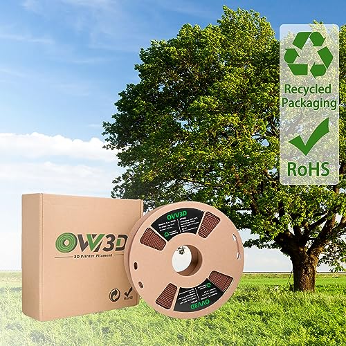 OVV3D Wood 3D Printer Filament Bundle - Wood PLA Filament 1.75mm, 200g x 4 Pack (Walnut, Oak, Cherry, Teak)