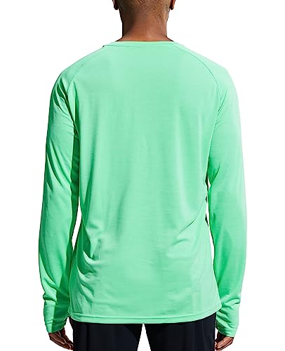 MIER Men's UPF 50+ Sun Shirts Quick Dry Long Sleeve UV Shirts Lightweight Rash Guard Swim T-Shirts Hiking Running