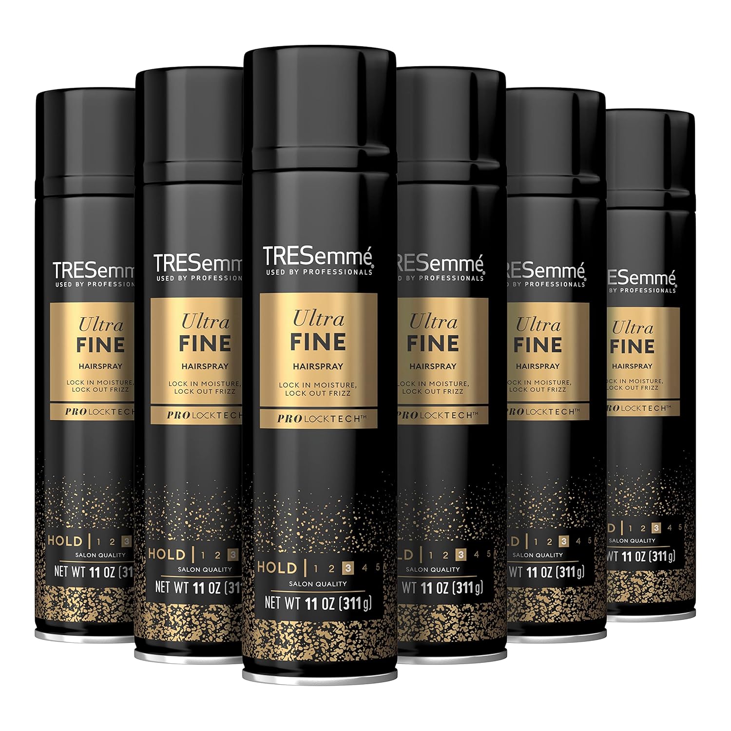 TRESemmé Ultra Fine Mist Hairspray Pack of 6 for 24-Hour Frizz Control with Pro Lock Tech 11 oz Extra Hold Hairspray For 24-Hour Frizz Control, With Pro Lock Tech 14.6 oz