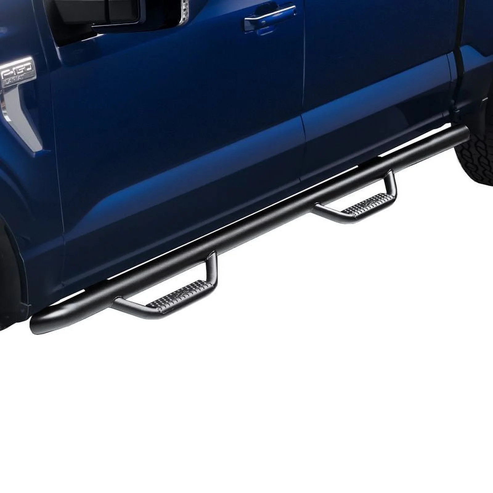 N-Fab By RealTruck Wheel to Wheel Nerf Bars Compatiable with 2014-2018 Chevrolet/GMC Silverado/Sierra 1500, 2019 Chevrolet/GMC Silverado/Sierra 1500 (Legacy/Limited) Double Cab