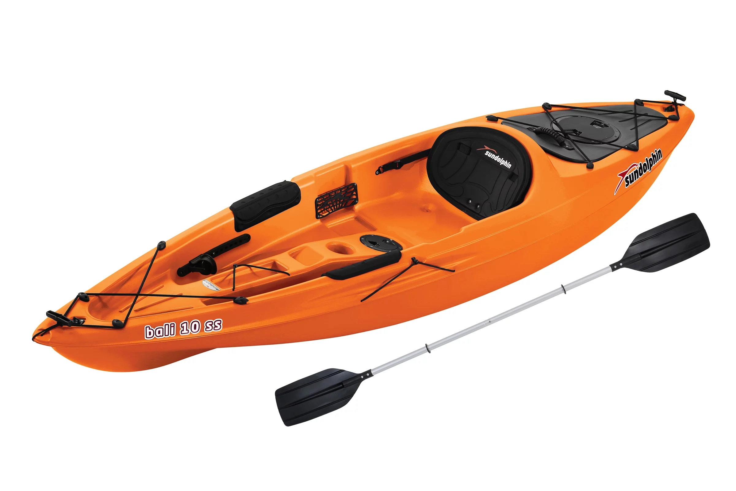 Sun Dolphin Bali 10' Sit-on Recreational Kayak Tangerine, Paddle Included