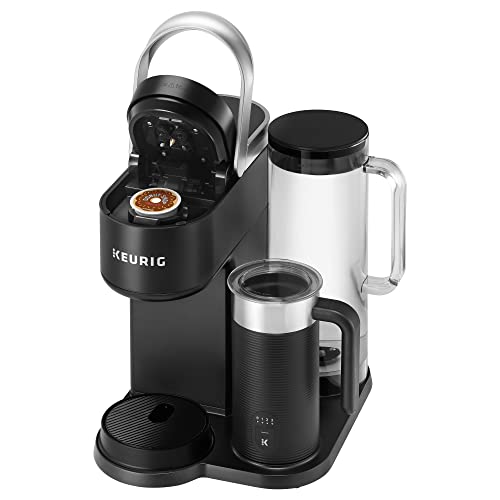 Keurig K-Cafe Single-Serve K-Cup Coffee Maker, Latte Maker and Cappuccino Maker, Comes with Dishwasher Safe Milk Frother, Coffee Shot Capability, Compatible with all Keurig K-Cup Pods, Dark Charcoal