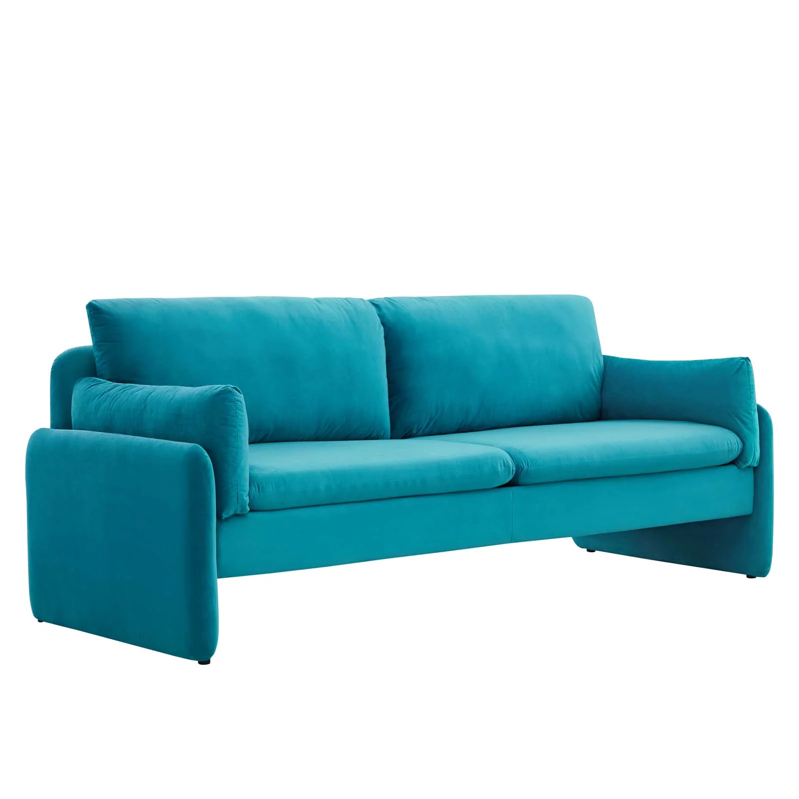 Modway Indicate Performance Velvet Sofa in Blue