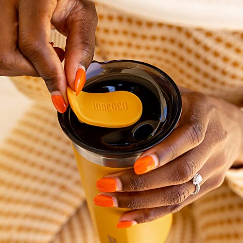 WACACO Octaroma Classico Vacuum Insulated Coffee Mug, Double-wall Stainless Steel Travel Tumbler With Drinking Lid, 6 fl oz (180ml), Carmine Red