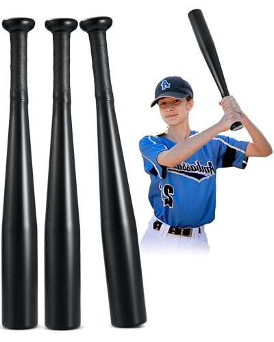 3 Pcs Aluminum Baseball Bat 17-inch One Hand Metal Training Bat for Home Car Self Defense Baseball Practice DIY Craft Truck Tire Checker