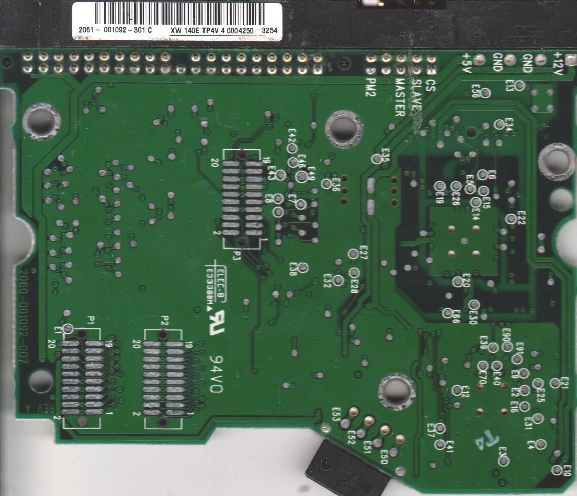 WD600BB-00CAA1, 2061-001092-301 C, WD IDE 3.5 PCB