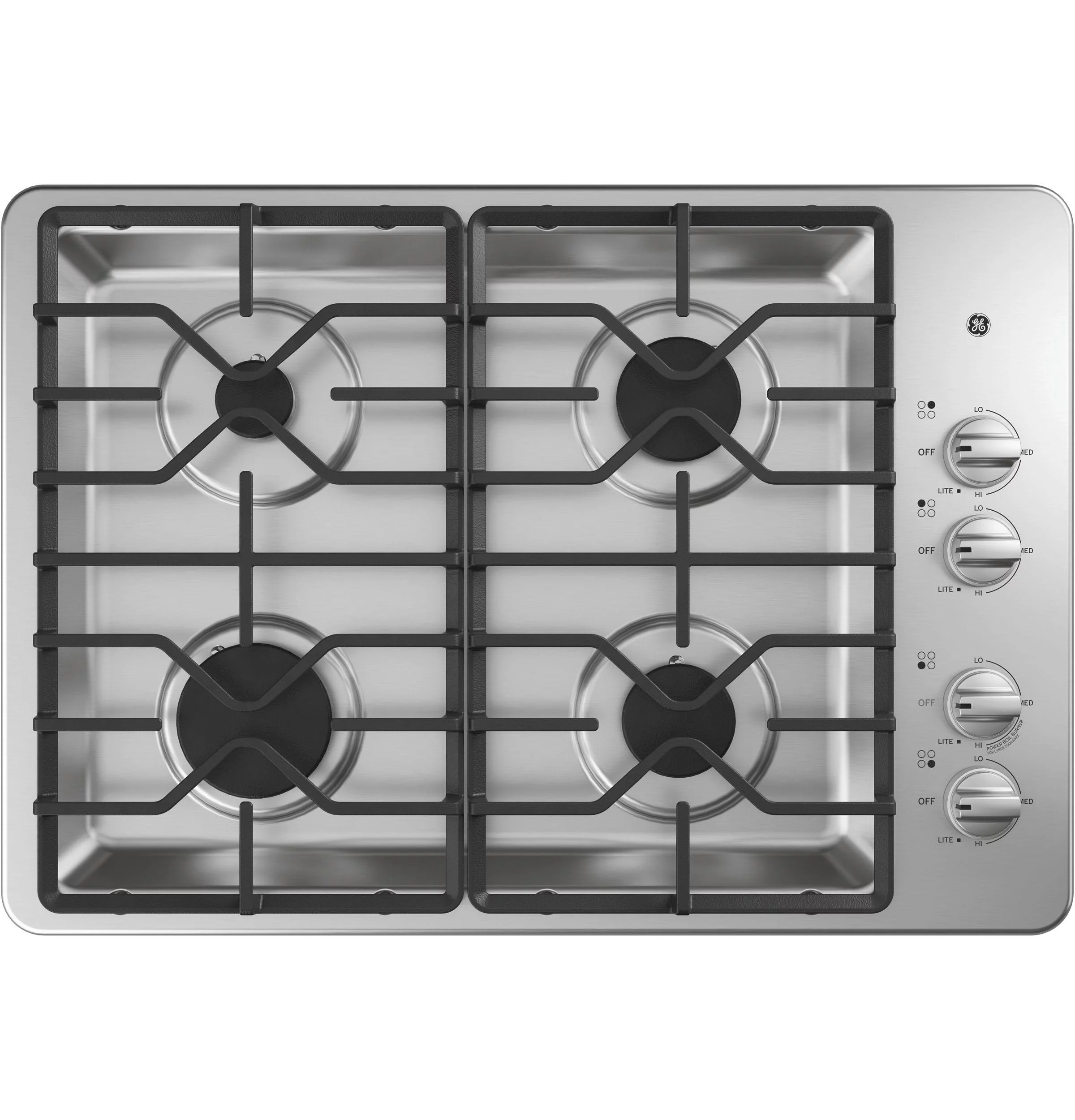 GE JGP3530SLSS 30 inch Stainless 4 Burner Gas Cooktop