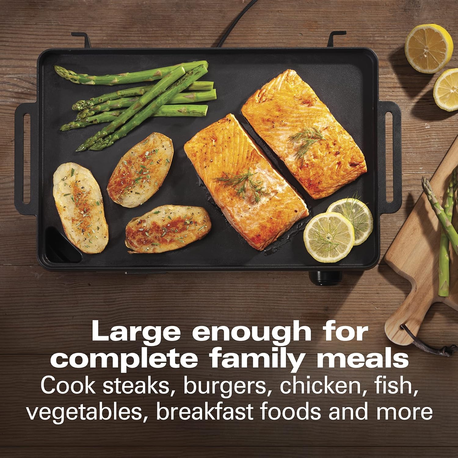 Hamilton Beach Professional Cast Iron Indoor Electric Grill & Griddle, 10