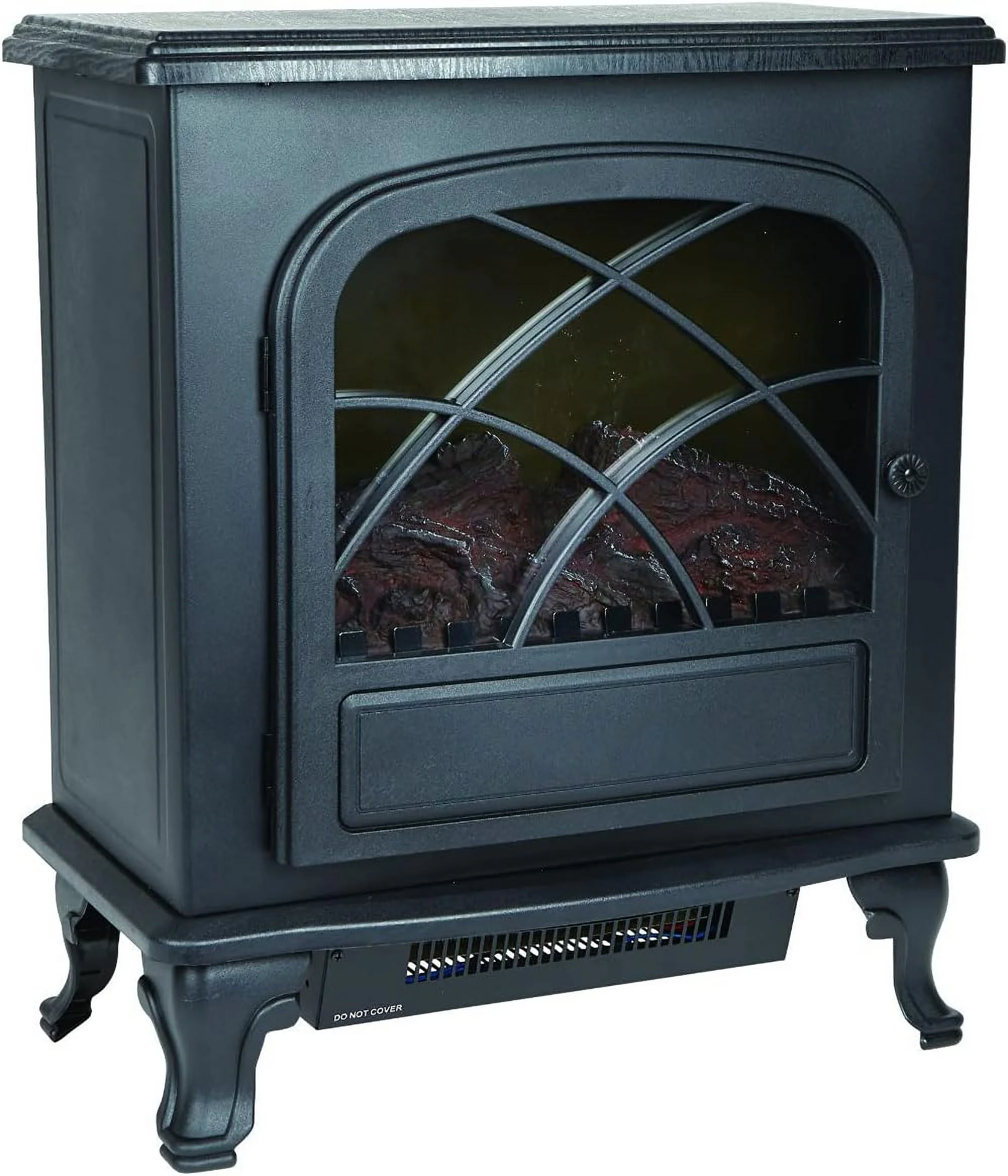Infrared Electric Fireplace Stove Heater With - L21.26 X W11.15 X H26.77 Hes, Black