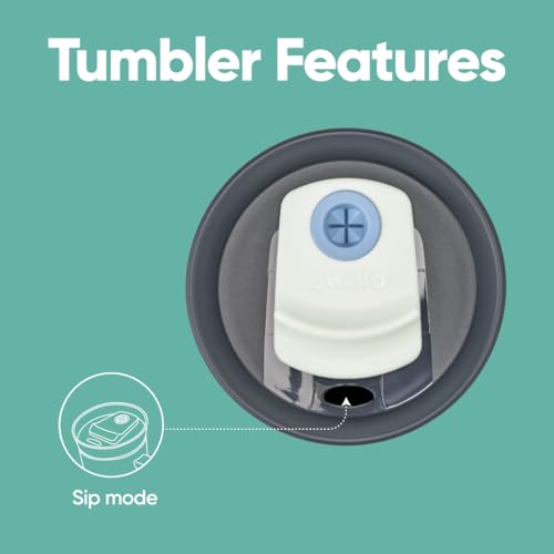 Owala Stainless Steel Triple Layer Insulated Travel Tumbler with Spill Resistant Lid, Straw, and Carry Handle, BPA Free, 40 oz, Dusty Pink (Yoga Rose)