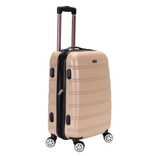 Rockland Melbourne Hardside Expandable Luggage with Spinner Wheels, 2TONENAVY, 2 Piece (20/28)