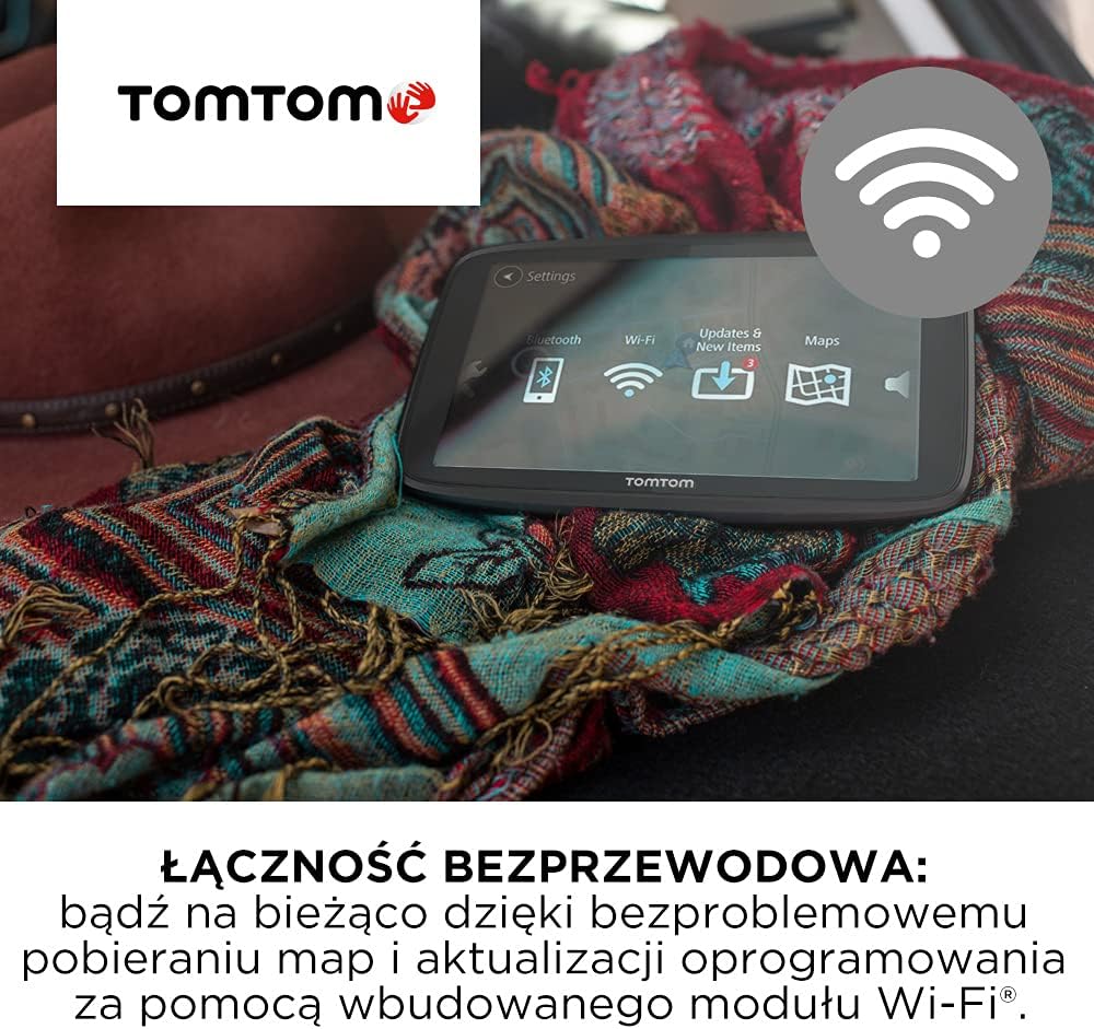 TomTom Car Sat Nav GO Essential, 6 Inch, with Traffic Congestion and Speed Cam Alert trial thanks to TomTom Traffic, EU Maps, Updates via WiFi, Handsfree Calling, Click-and-Drive Mount