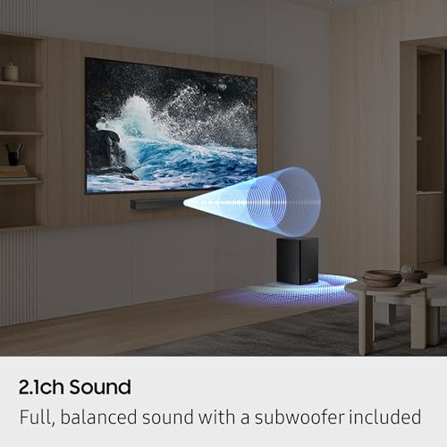 Samsung B-Series Soundbar HW-B630F 3.1 ch DTS Virtual:X Soundbar with Subwoofer (2025 Model) One Remote Control, Voice Enhance Mode, Adaptive Sound