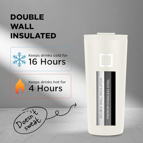 IRON °FLASK Classic Tumbler - Vacuum Insulated Stainless Steel Water Bottle, Double Walled, Drinking Cup, Insulated Travel Mug (Cotton Candy, 24 oz Solid Lid)