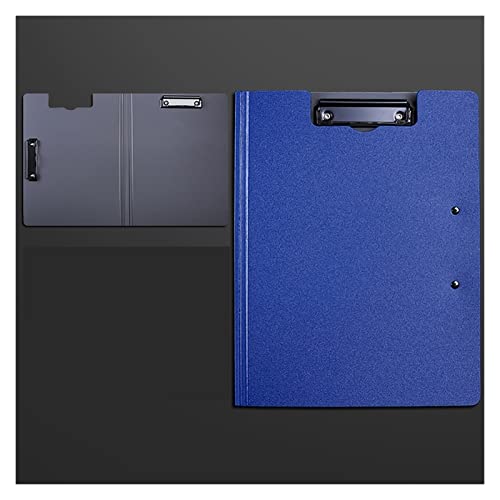 File Folders A4 File Folder Clipboard Writing Pad Memo Clip Board Double Clips Test Paper Storage Organizer School Supplies Office Stationary Document Organizer (Color : Bianco)