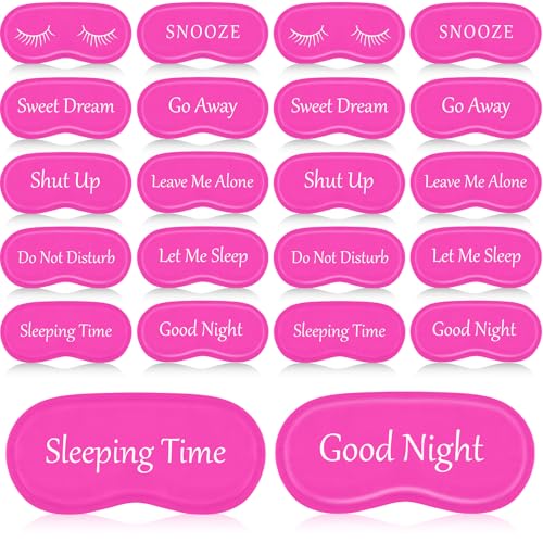 Eurzom 20 Pieces Funny Eye Sleeping Mask Bulk with Adjustable Strap Blackout Eye Sleep Mask for Night Blindfold Cover for Women Men(Bright Colors)