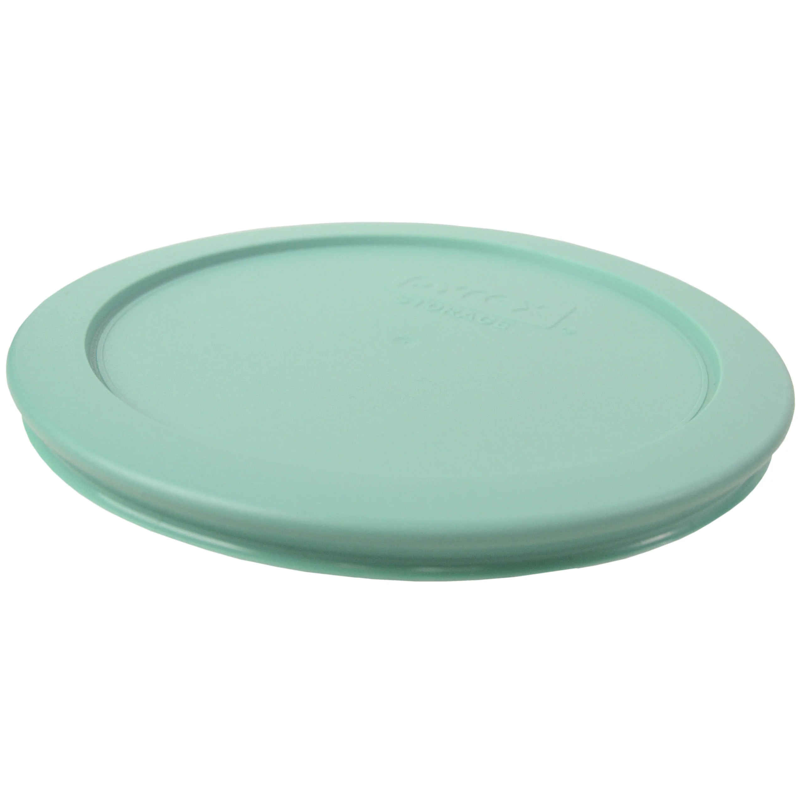 Pyrex 7201 Round Glass 4-Cup Storage Bowl with 7201-PC Sea Glass Green Plastic Lid (2-Pack)