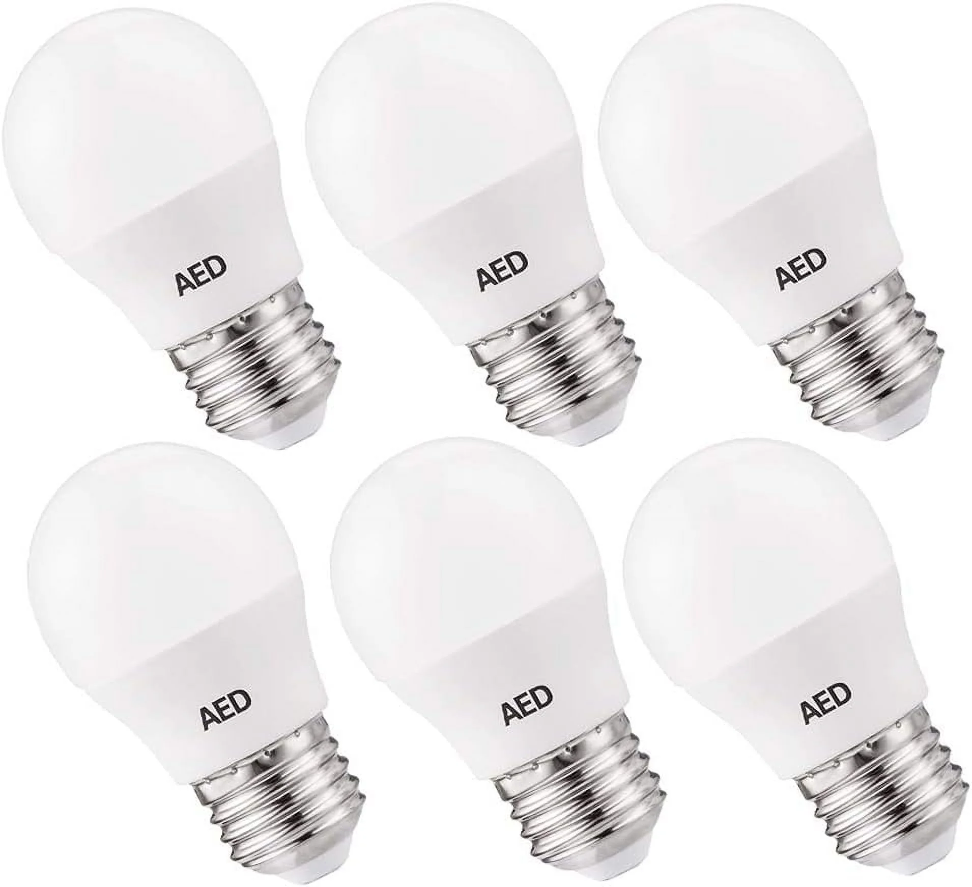 AED A15 LED Bulb, Refrigerator Light Bulb Appliance Light Bulb E26 Bulb 30W Equivalent 120V Fridge Waterproof Bulbs 3W Daylight Warm White 2700K Freezer Ceiling Home Lighting Lamp (6 Pack)