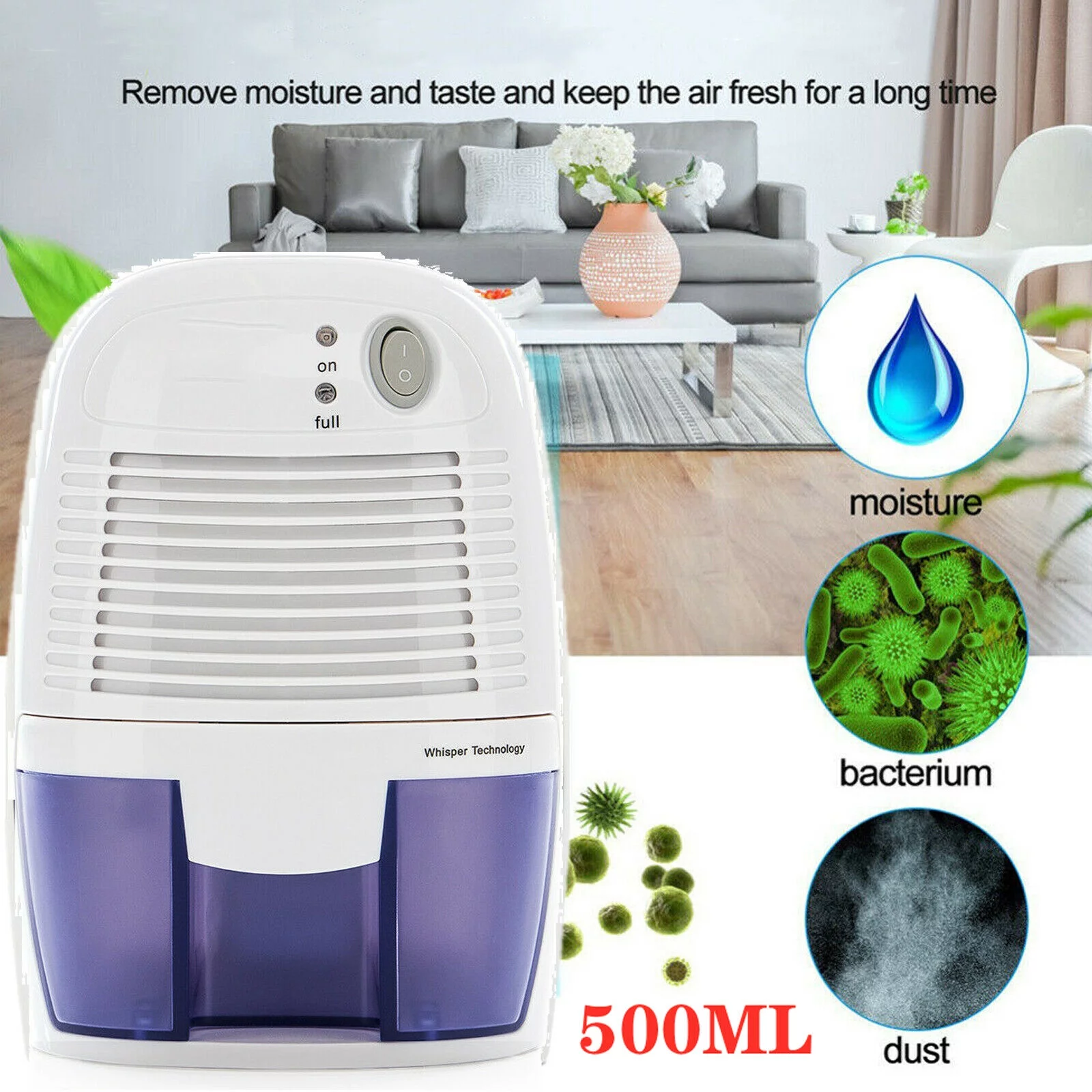 Bowoshen Dehumidifier Portable Home Airdryer Desiccant Moisture Absorber Deshumidificador