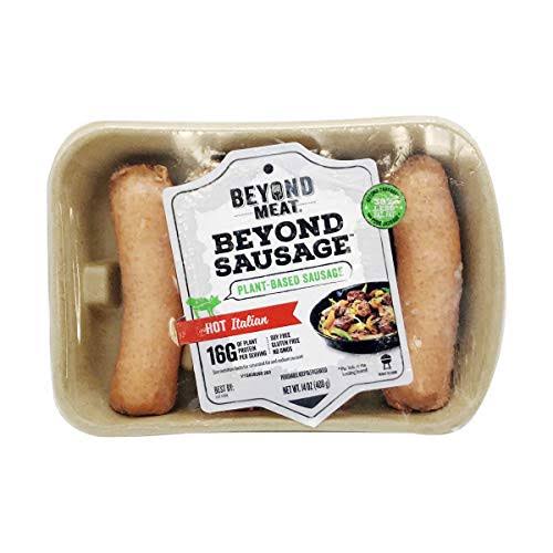Beyond Meat Hot Italian Plant-Based Sausage, 14 oz 2 Pack, 8 Li...