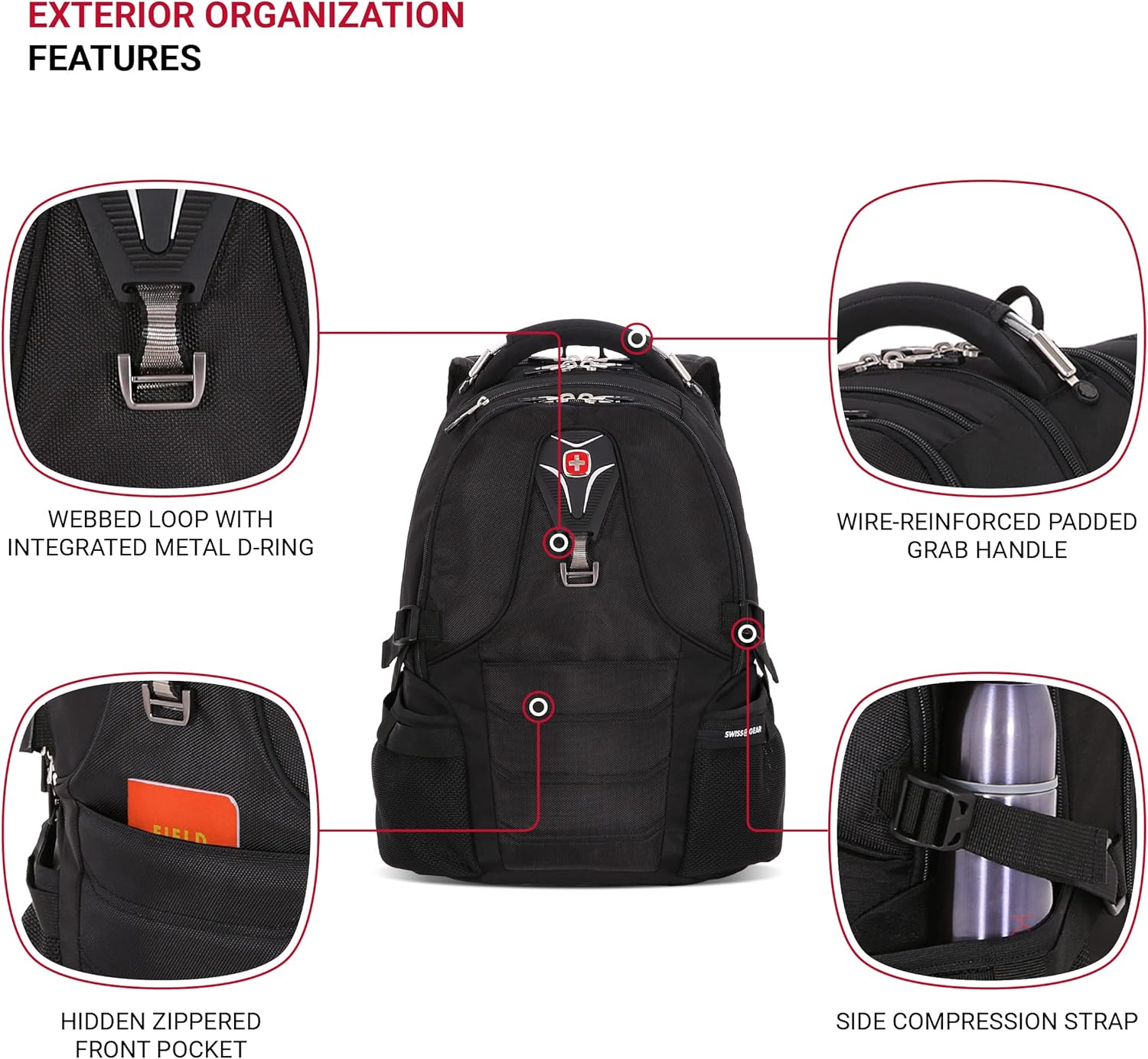 SwissGear 2769 ScanSmart Laptop Backpack, Black, 17.5-Inch