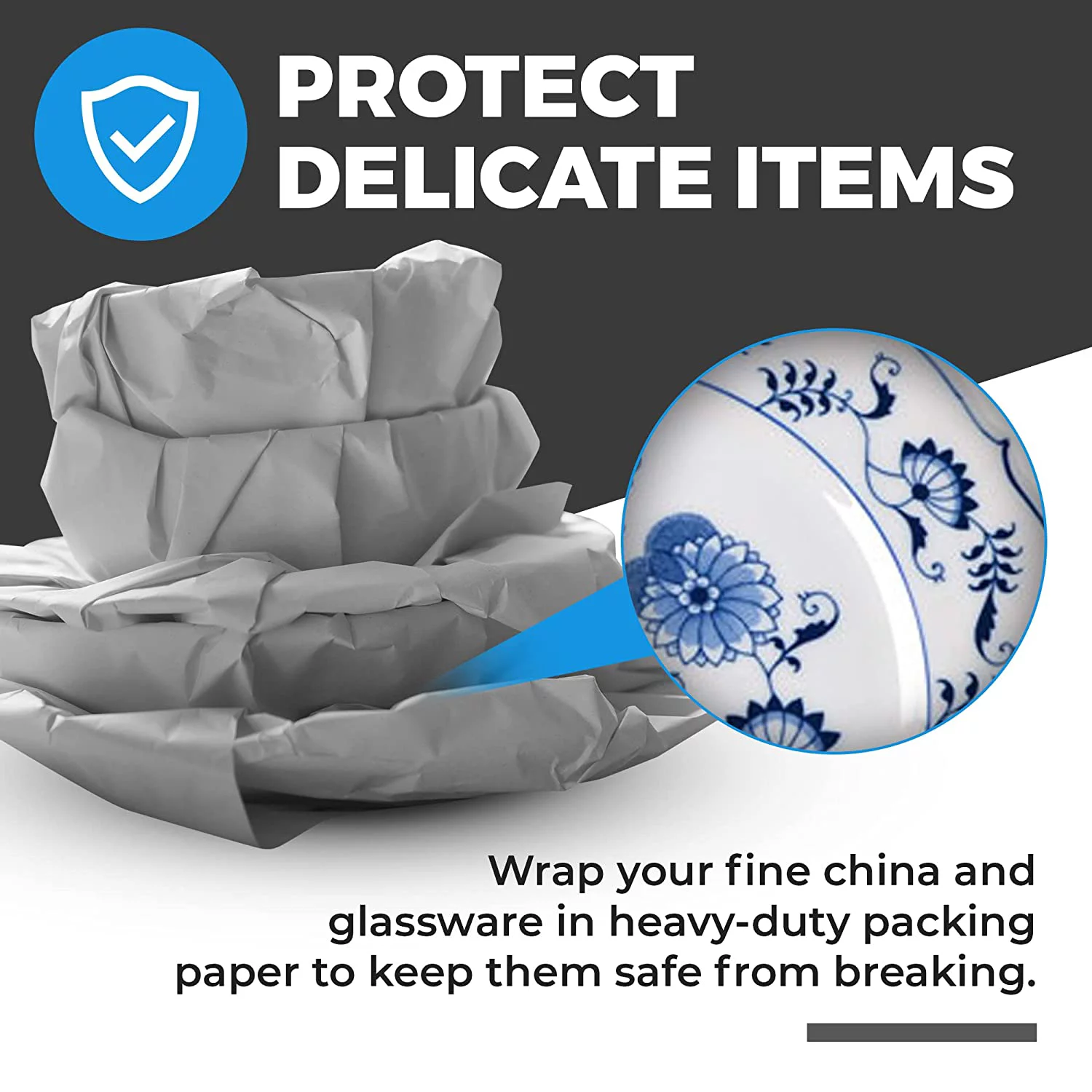 Bryco Goods Packing Paper Sheets for Moving - 20lb - 640 Sheets of Newsprint Paper - Must Have in Your Moving Supplies - 27